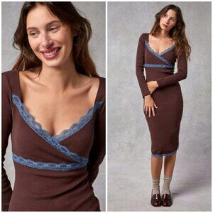 💕ROUJE💕 Morgane Uni Dress ~ Prune EU 36 NWT